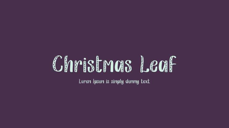 Christmas Leaf Font