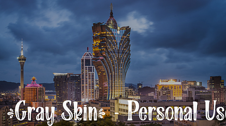 Gray Skin - Personal Use Font