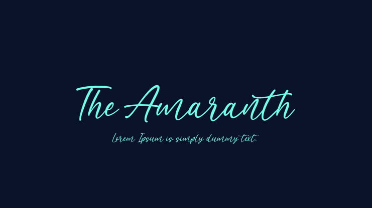 The Amaranth Font