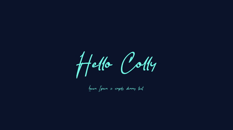 Hello Colly Font