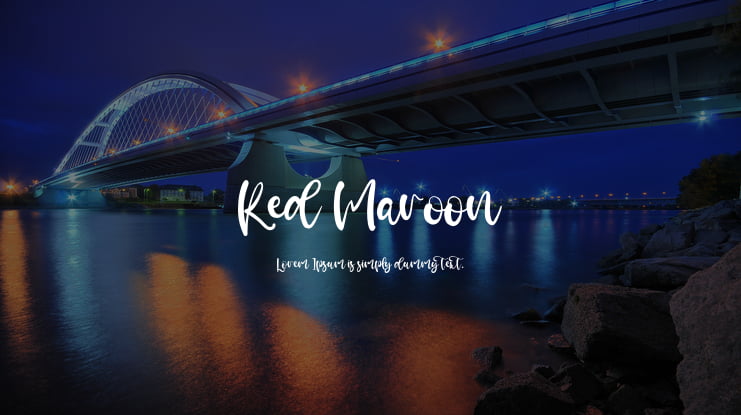 Red Maroon Font