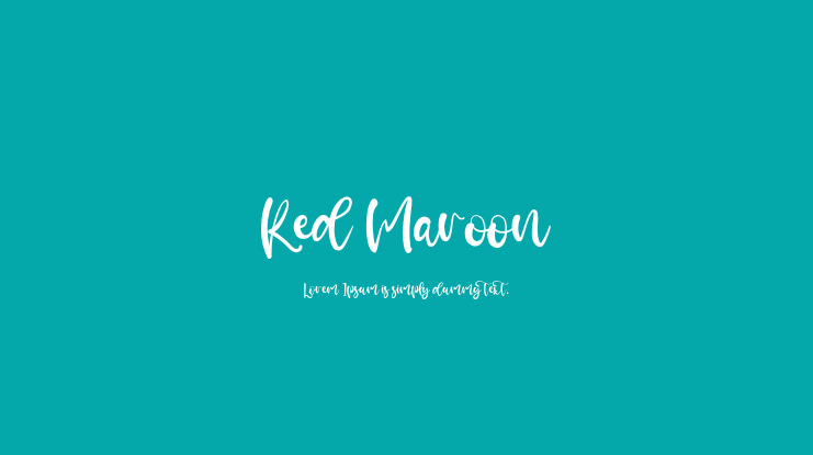 Red Maroon Font