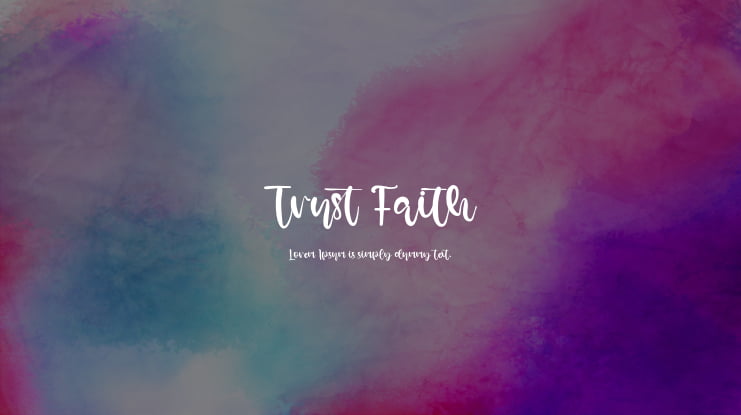 Trust Faith Font