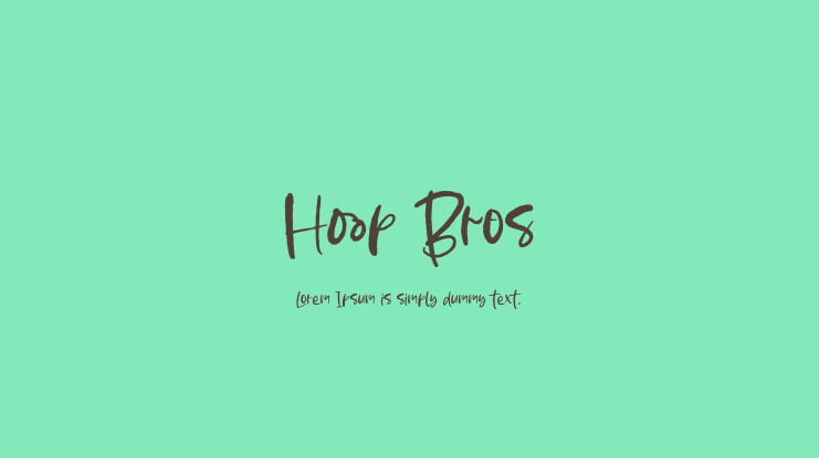 Hoop Bros Font
