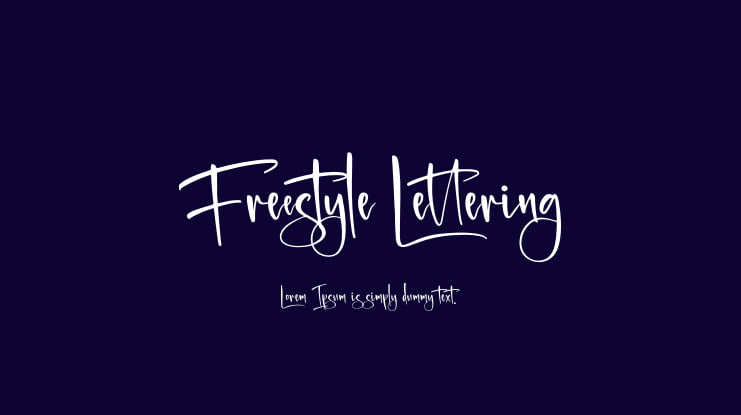 Freestyle Lettering Font Family