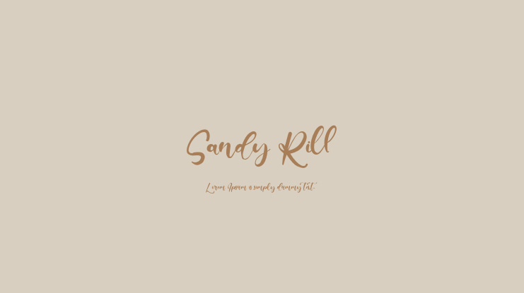 Sandy Rill Font