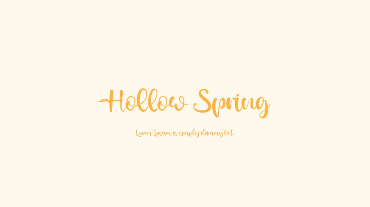 Hollow Spring Font