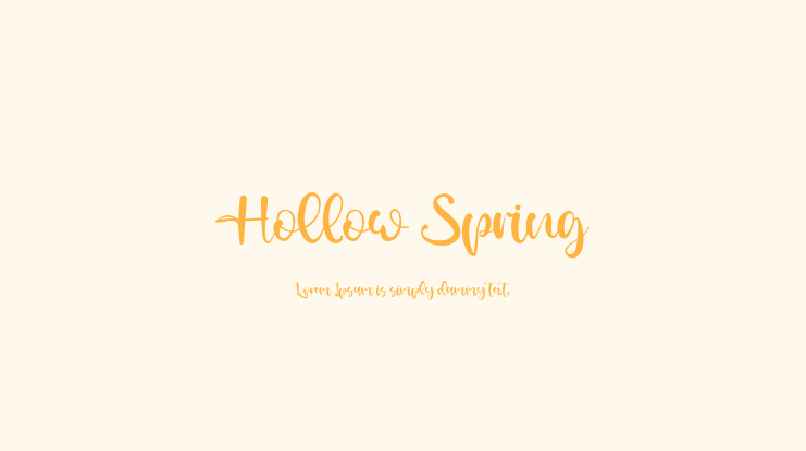 Hollow Spring Font