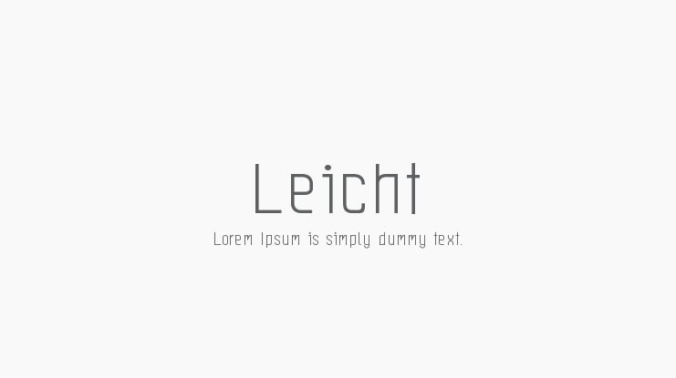 Leicht Font Family