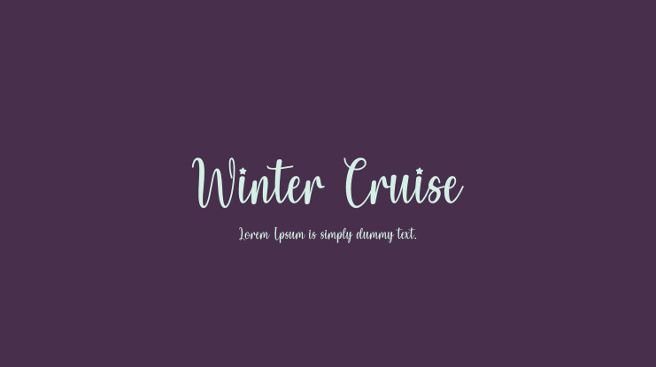 Winter Cruise Font