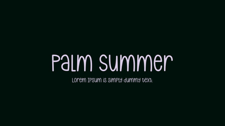 Palm Summer Font