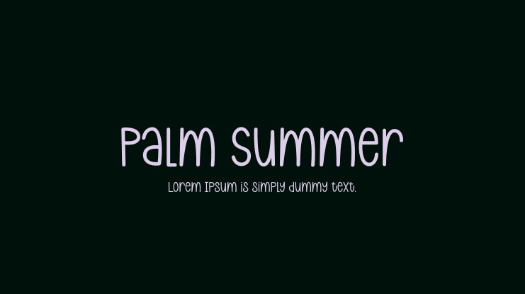 Palm Summer Font