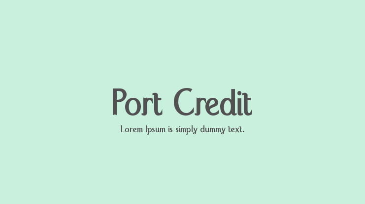 Port Credit Font Family