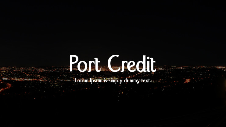 Port Credit Font Family