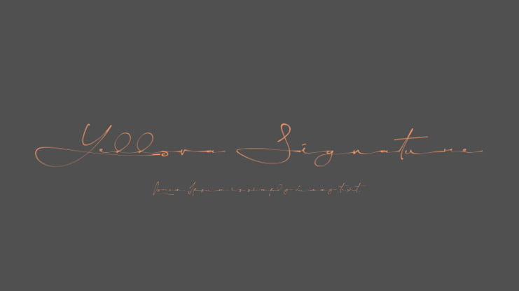 Yellova Signature Font