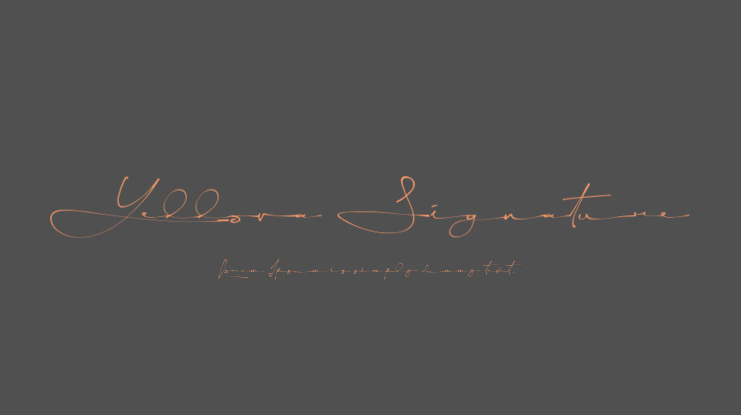Yellova Signature Font