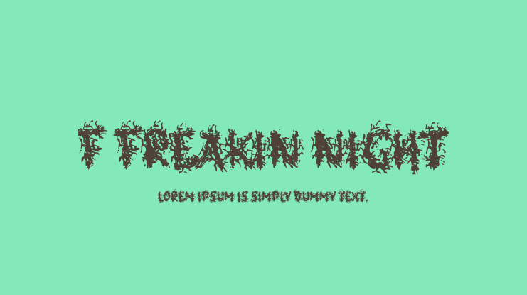 f Freakin Night Font