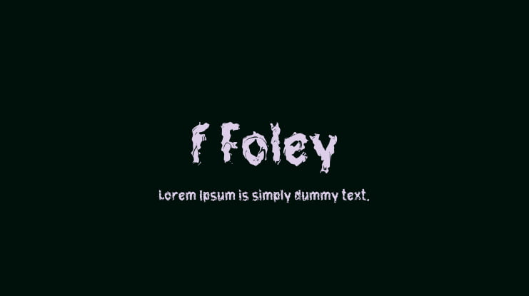 f Foley Font