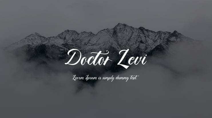 Doctor Levi Font : Download Free for Desktop & Webfont