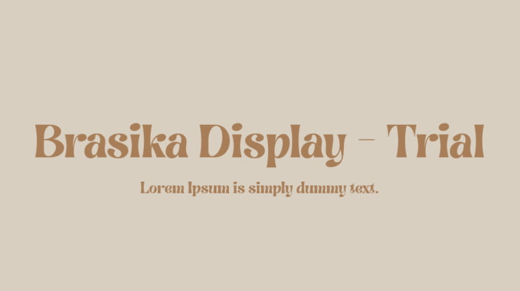 Brasika Display - Trial Font