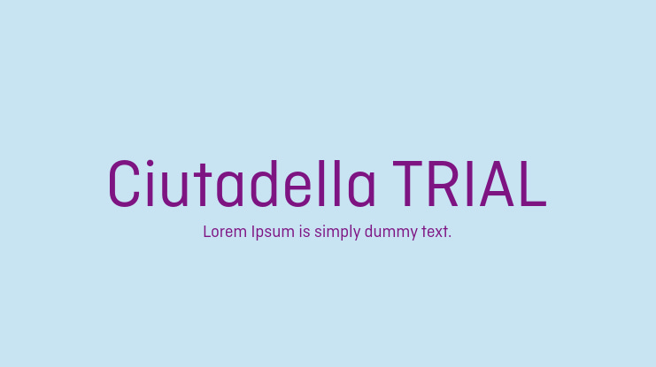 Ciutadella TRIAL Font Family