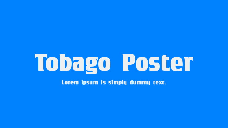 Tobago Poster Font Family
