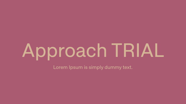 Approach TRIAL Font Family