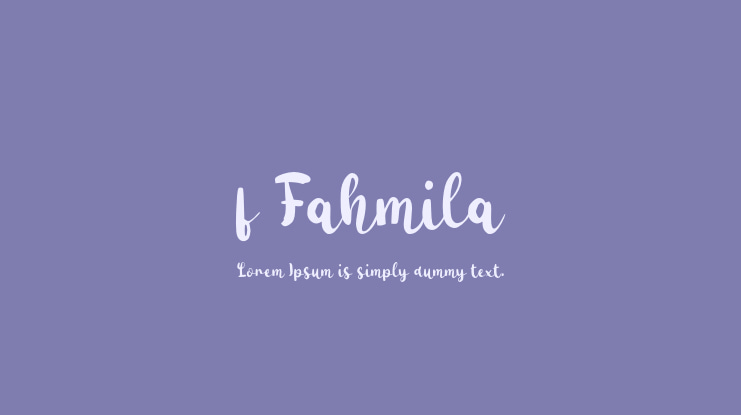 f Fahmila Font