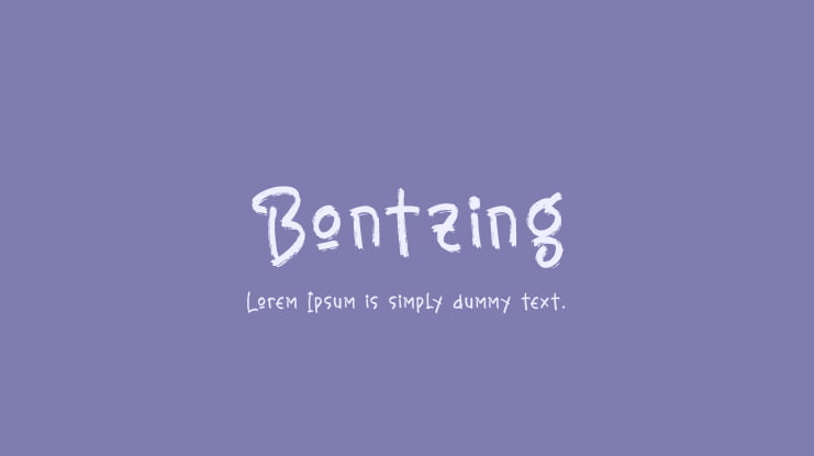 Bontzing Font