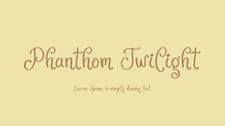 Phanthom Twilight Font