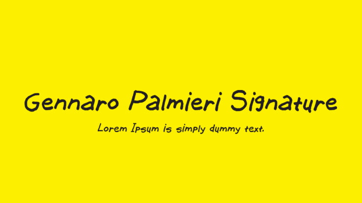 Gennaro Palmieri Signature Font
