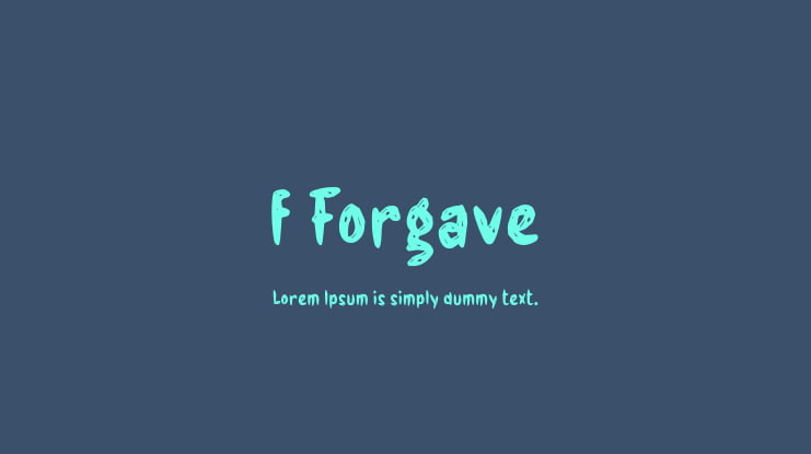 f Forgave Font