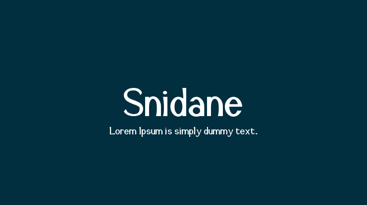 Snidane Font