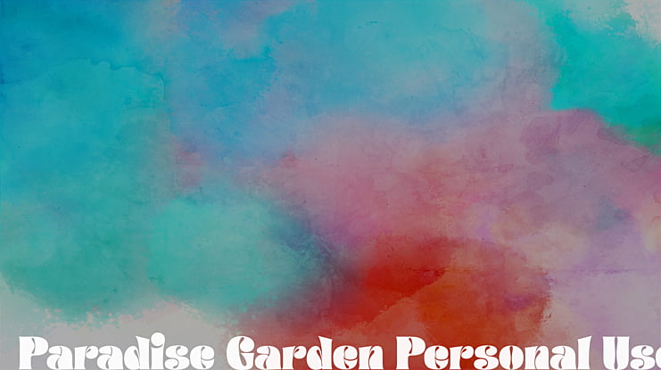 Paradise Garden Personal Use Font