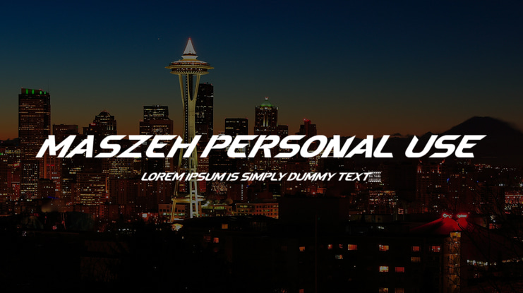 Maszeh Personal Use Font