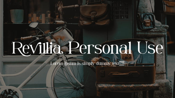 Revillia Personal Use Font