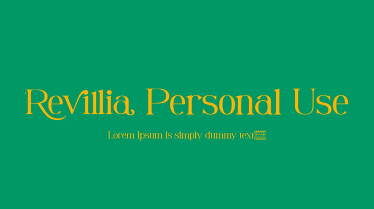Revillia Personal Use Font