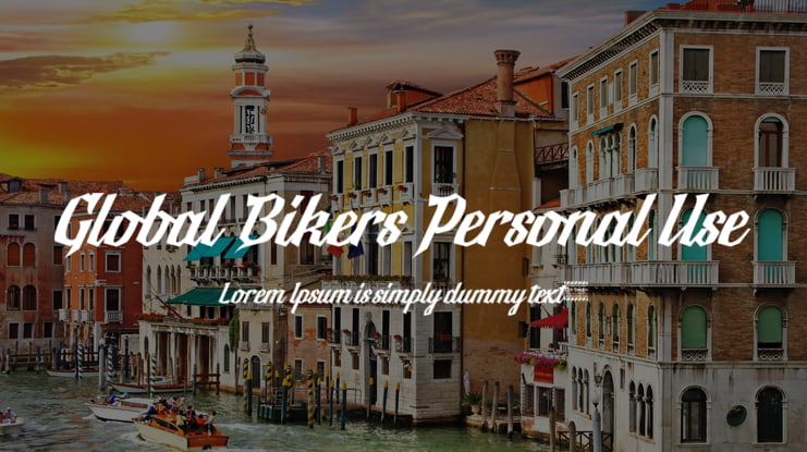 Global Bikers Personal Use Font