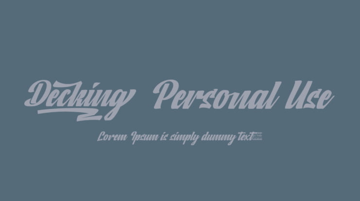 Decking Personal Use Font