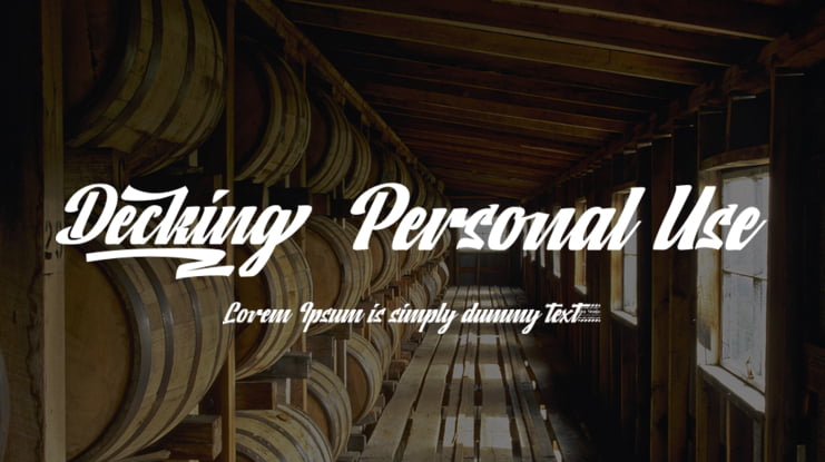 Decking Personal Use Font