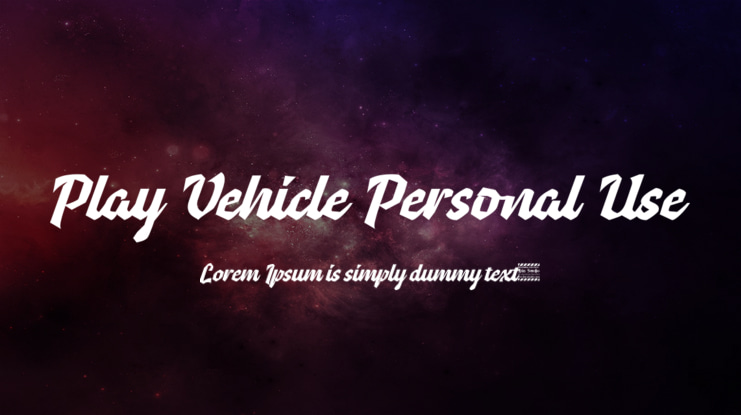 Play Vehicle Personal Use Font