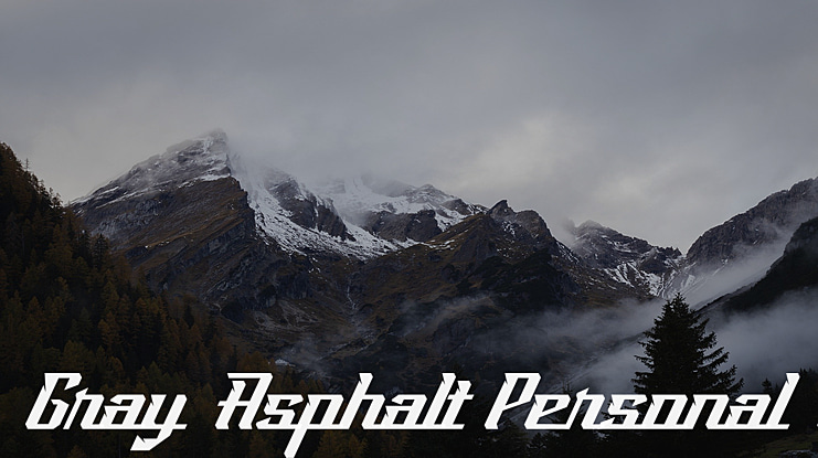 Gray Asphalt Personal Use Font