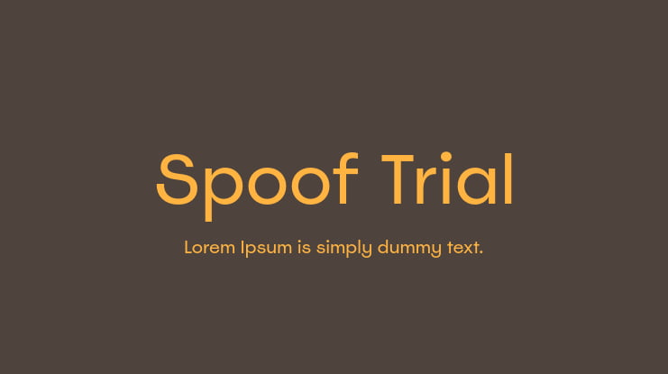 Spoof Trial Font Family