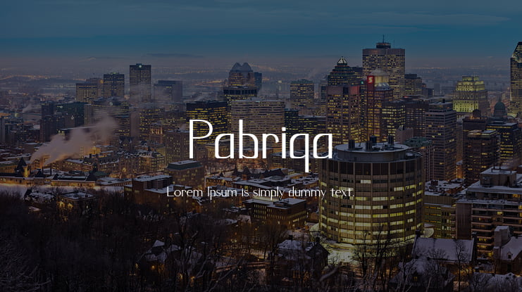 Pabriqa Font