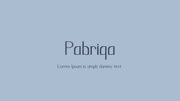 Pabriqa Font