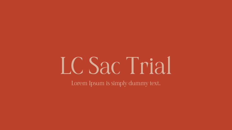 LC Sac Trial Font