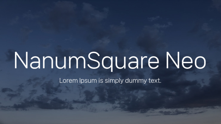 NanumSquare Neo Font Family