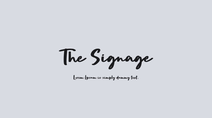 The Signage Font