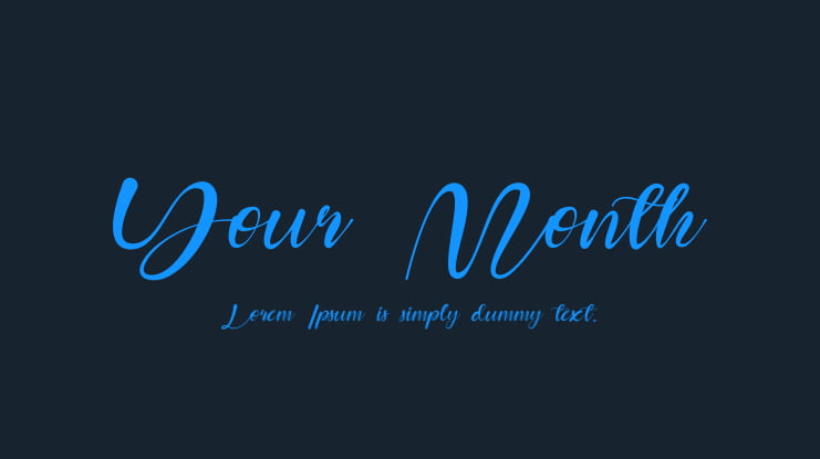 Your Month Font