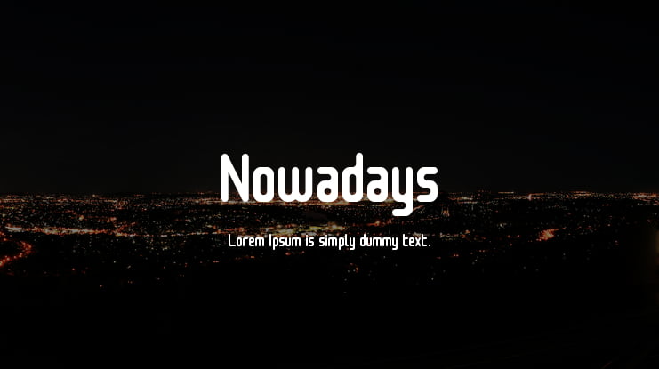 Nowadays Font Family